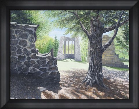 Framed Abby Ruins, Mackenzie King Estate Print