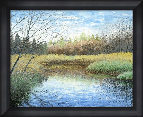 Framed Blue Reflection Print