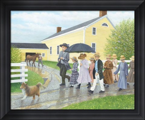 Framed Off to School Print