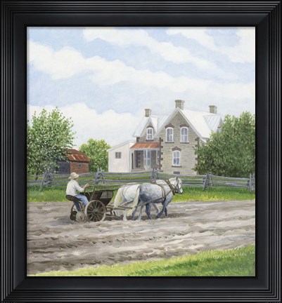 Framed Springtime on the Farm Print