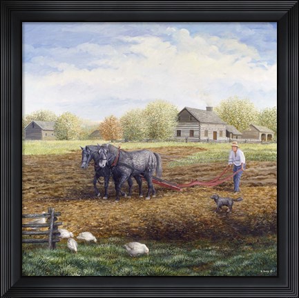 Framed Land Provides Print