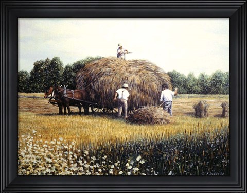 Framed Haying Time 1 Print