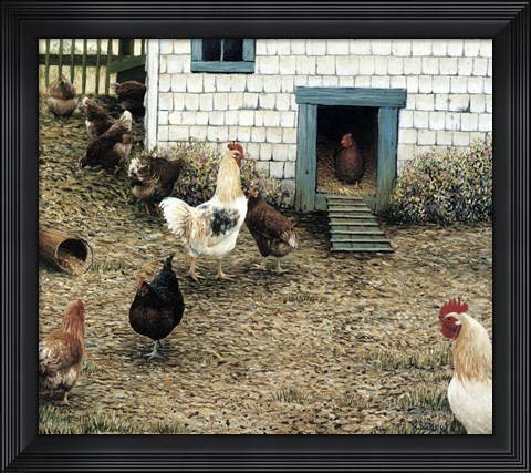 Framed Chicken Coop Print