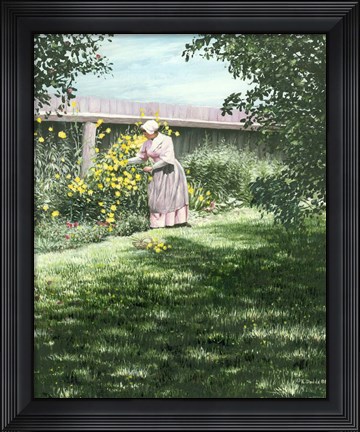 Framed Yellow Flowers Print