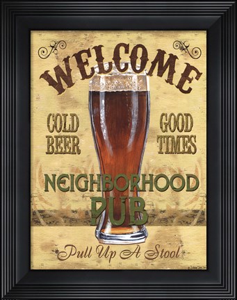Framed Neighborhood Pub Print