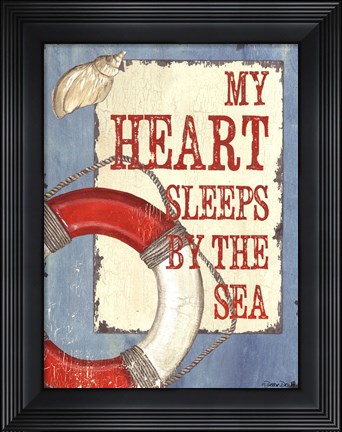 Framed Sleeps by the Sea Print