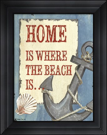 Framed Home - Where the Beach Is Print