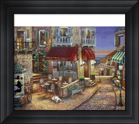Framed Cafe Romantique Print
