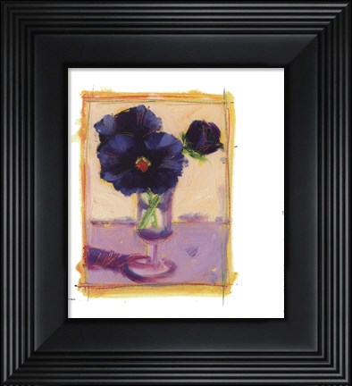 Framed Purple Pansies Print