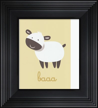 Framed Barn Baby Baaa Print