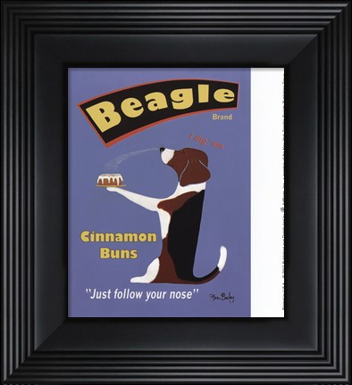 Framed Beagle Buns Print