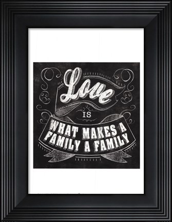 Framed Chalkboard - What Makes A Fami Print