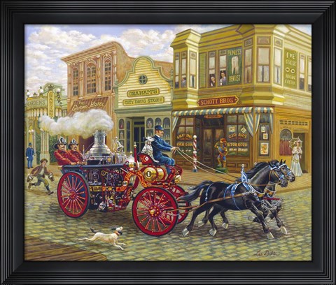 Framed Fire Truck Print