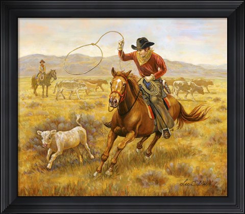 Framed Lassoing Print