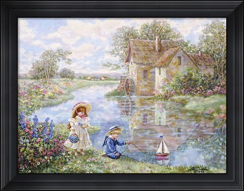 Framed Ship Ahoy Print