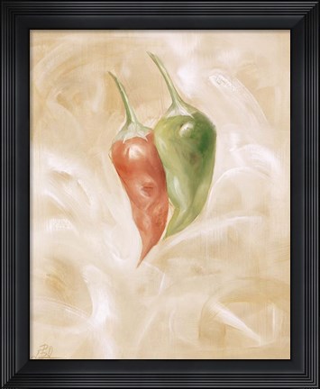 Framed Hot Peppers I Print