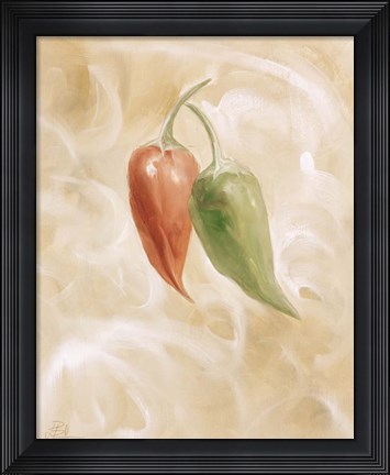 Framed Hot Peppers II Print