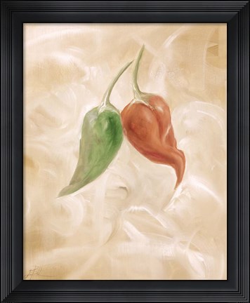 Framed Hot Peppers III Print