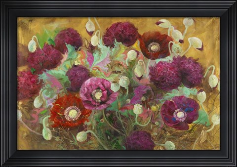 Framed Poppies and Peonies Print