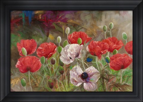 Framed Poppies III Print