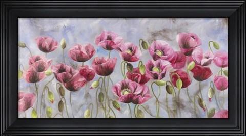 Framed Field of Poppies Print