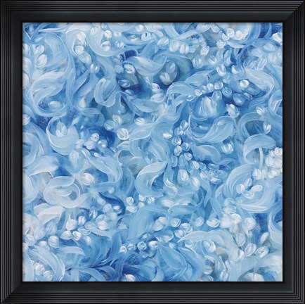 Framed Blue Swirls Print