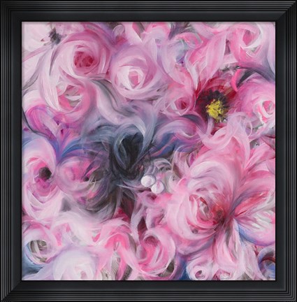 Framed Peony Swirl Print