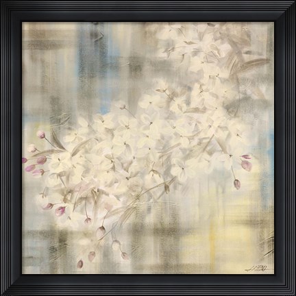 Framed White Cherry Blossom IV Print