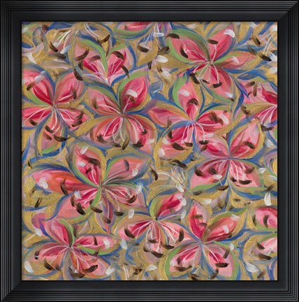 Framed Gold Lily Play Print