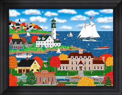 Framed Coastal Autumn Print