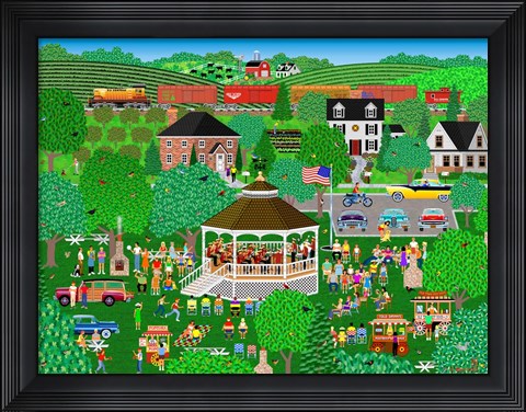 Framed Summer Band Concert Print