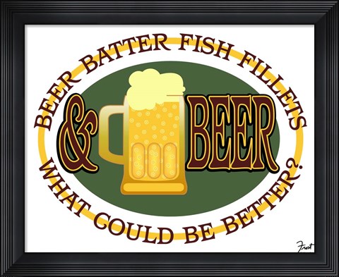 Framed Beer Batter Fish Fillets Print