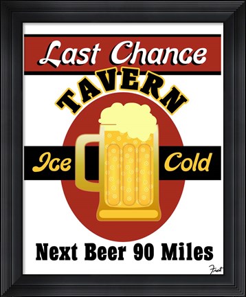 Framed Last Chance Tavern Print