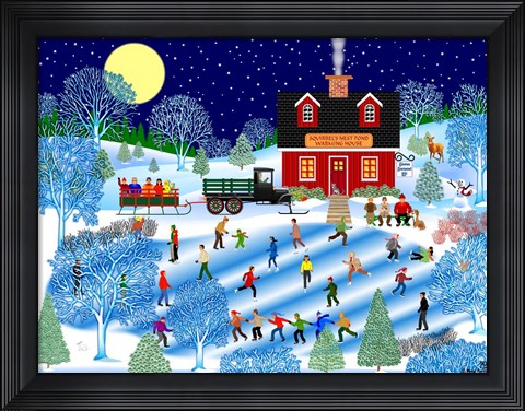 Framed Moonlight Skate Print