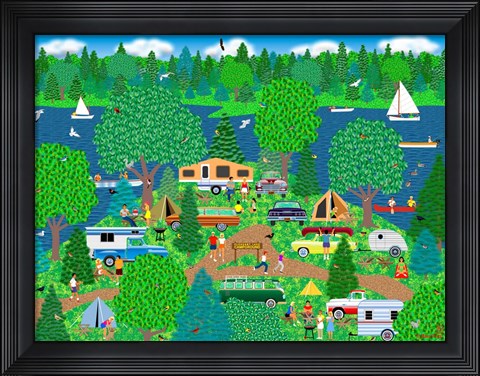 Framed Camping Pleasure Print
