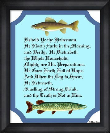 Framed Behold Ye The Fisherman Print