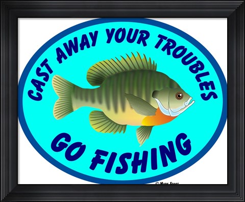 Framed Cast Away Troubles Print