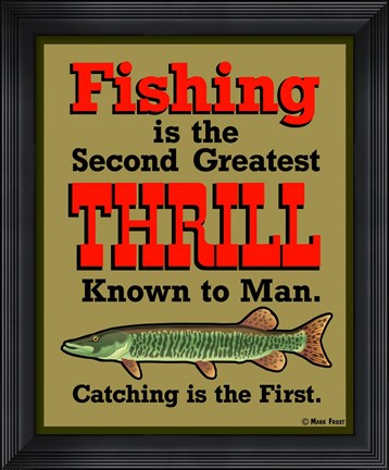 Framed Fishing 2nd Thrill Print