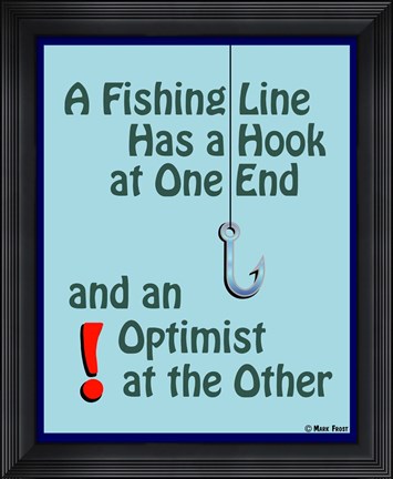 Framed Fishing For Optimists Print