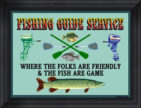 Framed Fishing Guide Service 2 Print