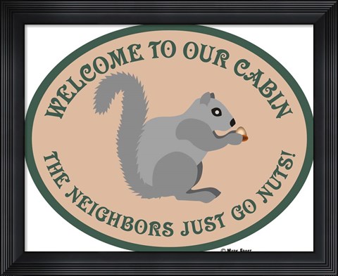 Framed Neighbors Go Nuts Print