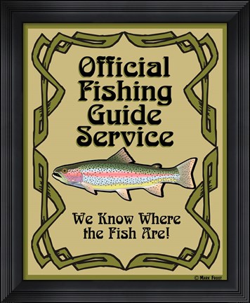 Framed Official Fishing Guide Print