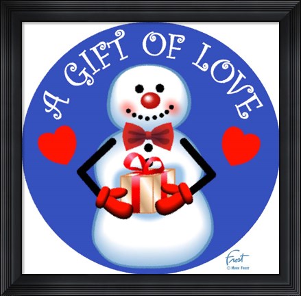 Framed Snowman Gift Print
