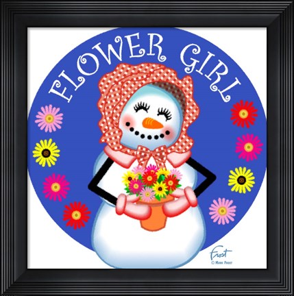 Framed Snow Lady Flower Print