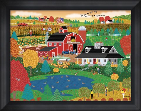 Framed Apple Pond Farm Fall Print