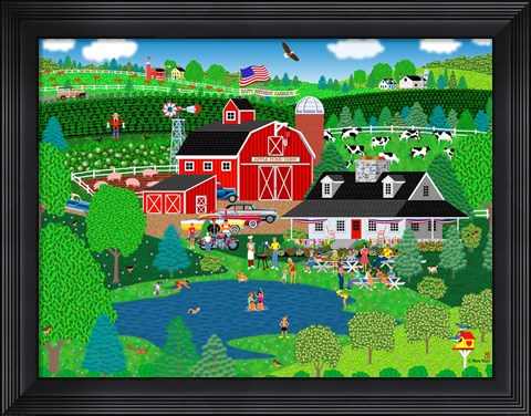 Framed Apple Pond Farm Summer Print