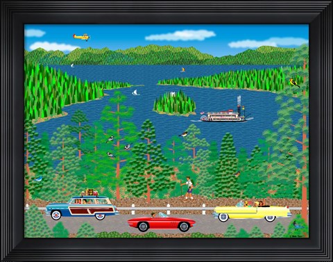 Framed Cruising Lake Tahoe Print