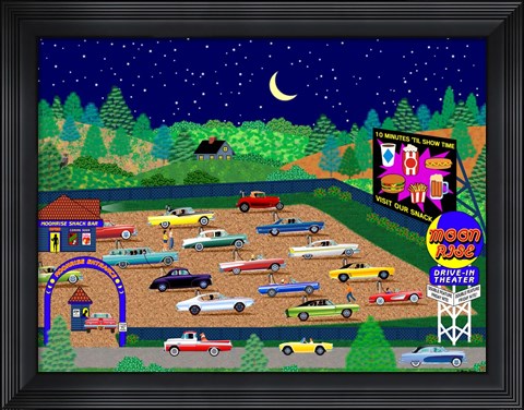 Framed Moonrise Drive-In Print