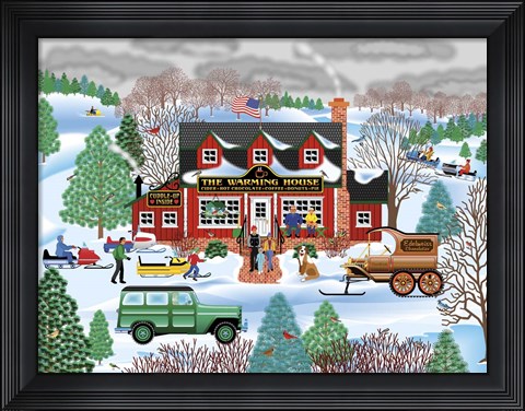 Framed Warming House Print