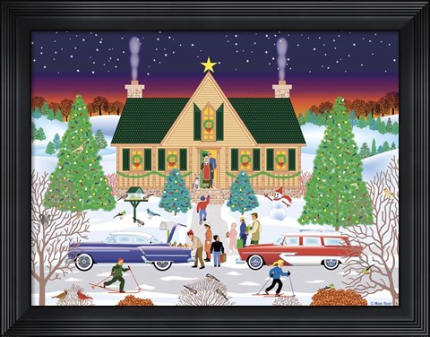 Framed Christmas Eve At Gramma&#39;s Print